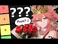 Ranking genshin characters at prom 