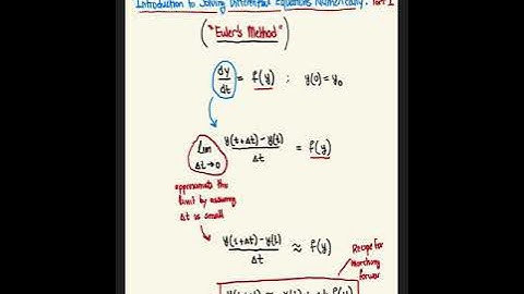 Introduction to Solving Differential Equations Numerically (Part 1): Euler
