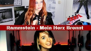 Rammstein - Mein Herz Brennt Live Guitar Cover [4K / MULTICAMERA Collab w/ JJ's One Girl Band]