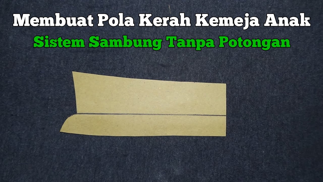 membuat pola kerah kemeja anak // kaki dan daun kerah nyambung