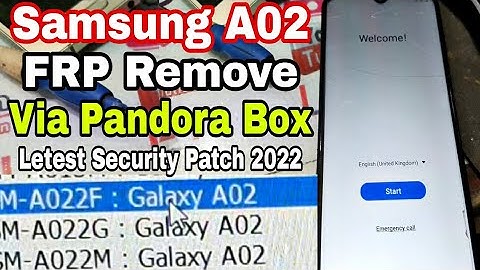 Remove FRP Samsung A02 A022F A022M A022G Just 1 Click Via Pandora Box