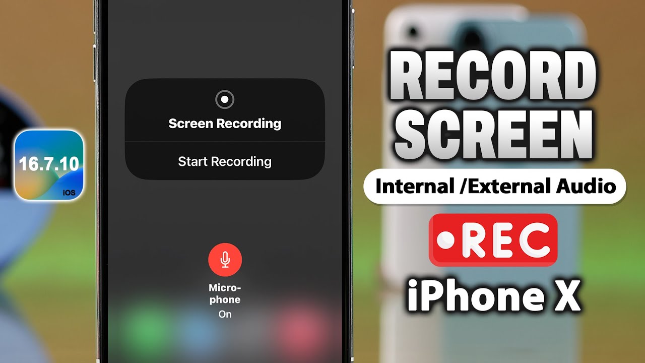 iPhone X: How To Screen Record! [External & Internal Audio]