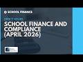 School Finance and Compliance Office Hours (April 2026)