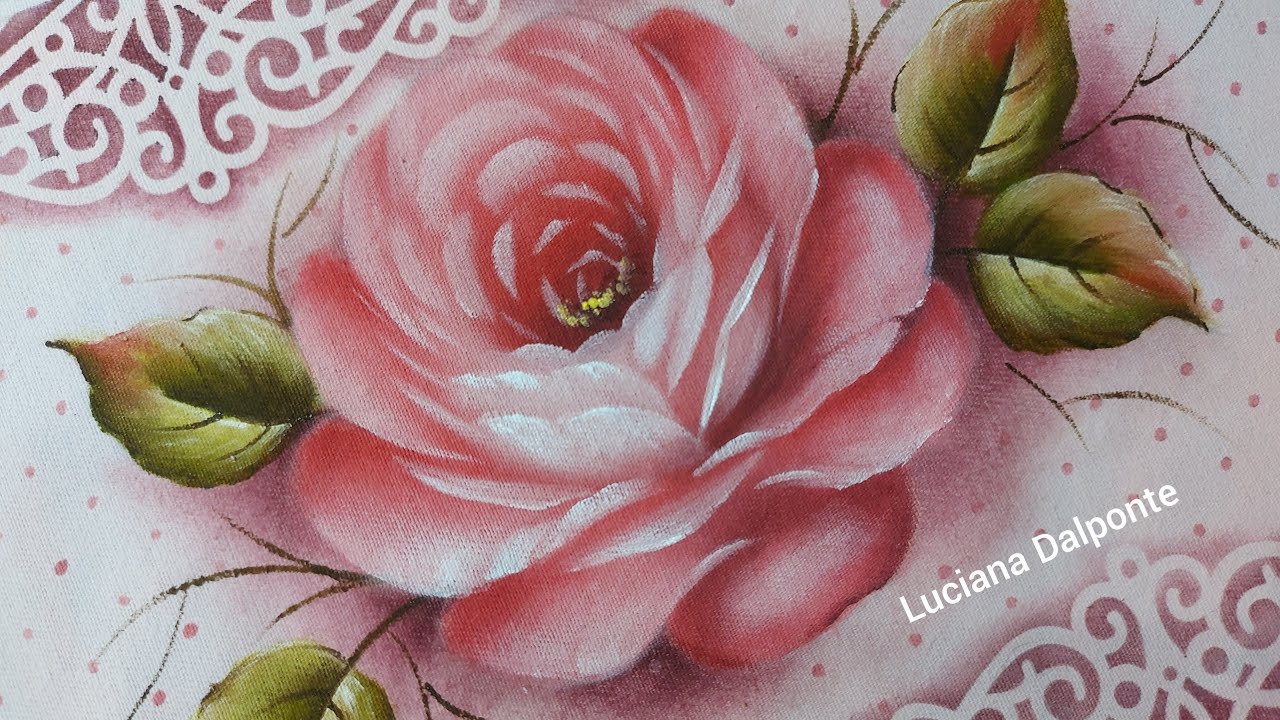 Pintura em Tecido Como Pintar Rosas. Luciana Dalponte