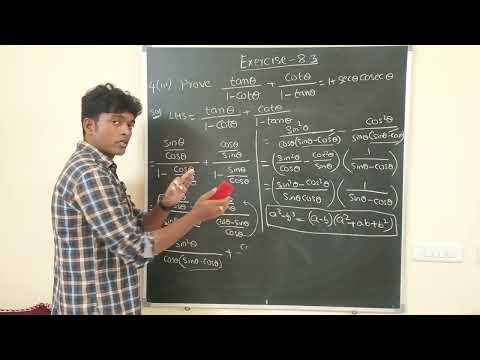 Video Prove tan theta/(1-cot theta) + cot theta/(1-tan theta) = 1 + sec theta cosec theta #education - youtube