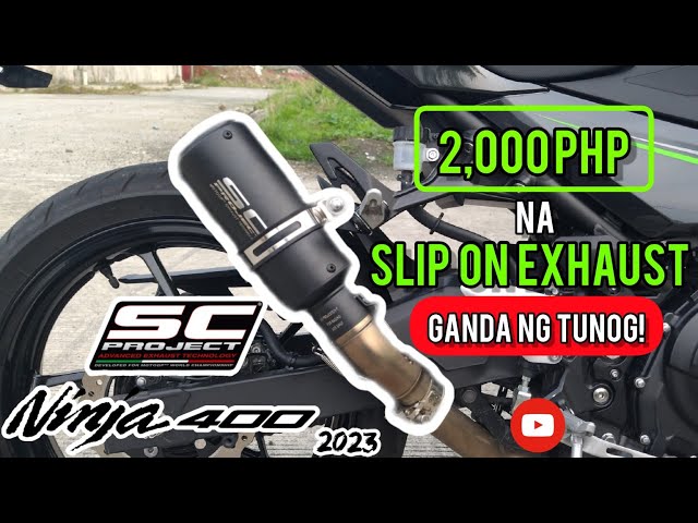 SC Project slip on exhaust on 2023 Kawasaki Ninja 400 | Installation & Soundcheck class=