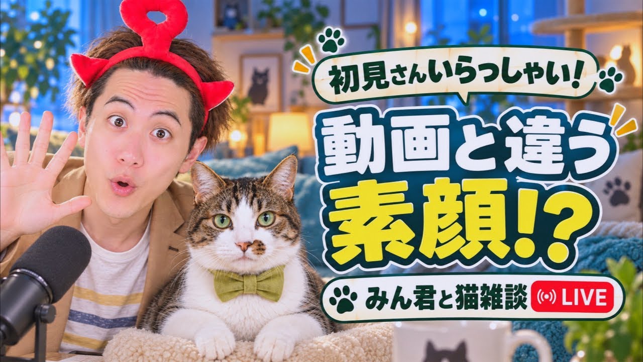 【初見さん大歓迎】動画では見せない素顔!? みん君とまったり猫雑談🐱【生配信】