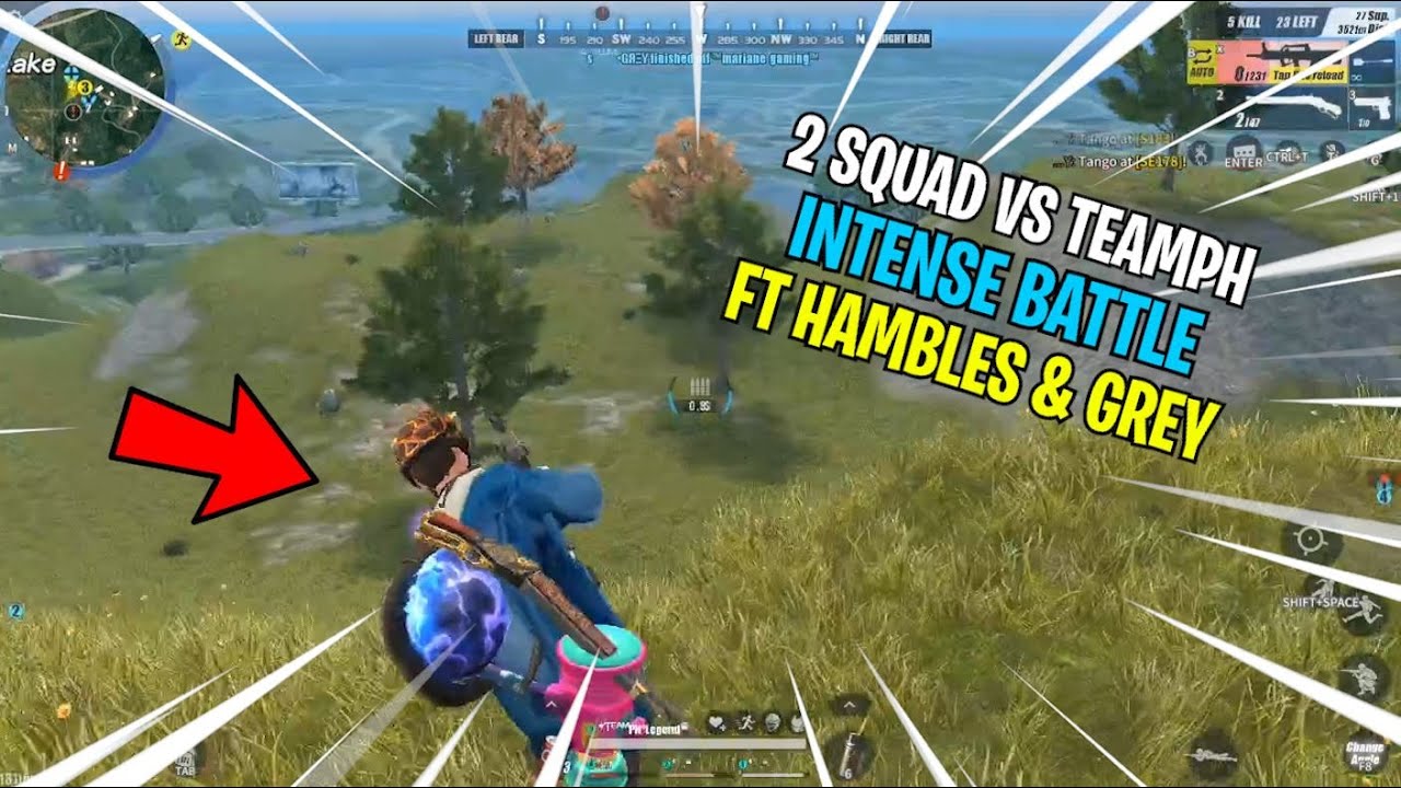 2 SQUAD VS TEAMPH INTENSE BATTLE (FT: HAMBLESYT & GREY)(RULES OF SURVIVAL BATTLE ROYALE)