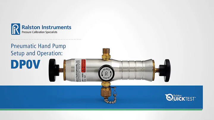 Pneumatic Hand Pump (DP0V) Setup and Operation | R...
