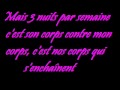 3 nuits par semaine (paroles)