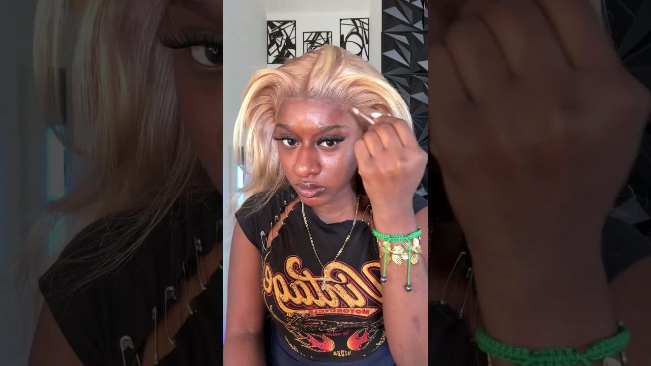 The Perfect Pre Colored Body Wave Honey Blonde Wig Install❤️