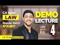 CA Inter Law Regular Batch Lecture 04 Sep 26 Jan 27✅| CA Karan Kumar ❤️🥇| ICAI #cainter #caexams