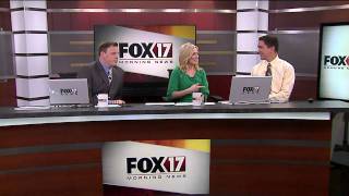 Fox 17 Morning News meteorologist-turned-mascot