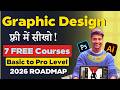 Graphic Design FREE में सिखों | 7 Best FREE Courses in Hindi | Full RoadMap 2026