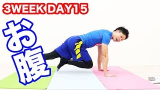 【やり方】マウンテンクライマー！おなかのコアから脂肪燃焼！ 3WEEK DAY15