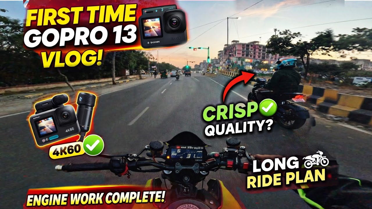 GoPro 13 Camera Test on Bike 🏍️ | Mic Setup | Long Ride Coming Soon!