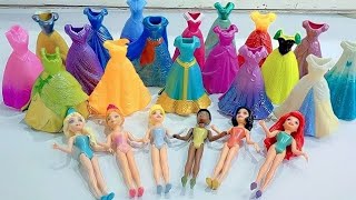 Some Lot&#39;s of Disney Princess,. with Unboxing Satisfying video Miniature Dolls No Talking Video ASMR