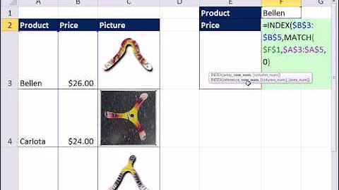 Excel Magic Trick 881: Lookup Picture with INDEX & MATCH functions instead of INDIRECT Function