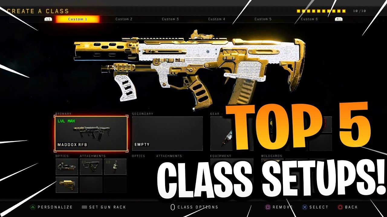 5 BEST LEAGUE PLAY CLASS SETUPS COD BO4! BEST GLITCHED CLASS SETUPS BLACK OPS 4!
