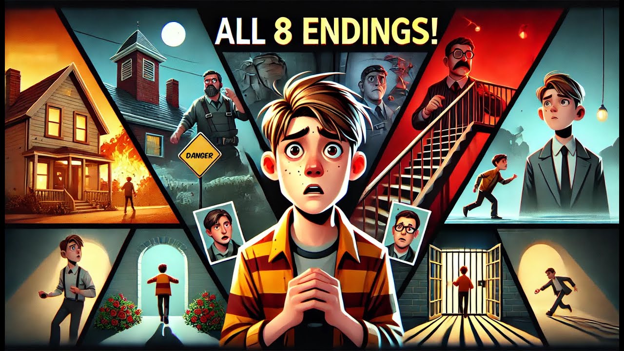🔴 All 8 Endings in SchoolBoy Runaway! (Secret Ending Revealed!)