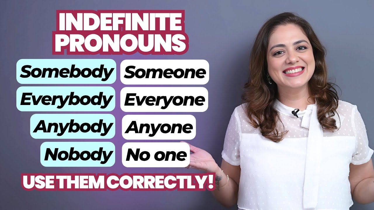 Master Indefinite Pronouns - Somebody, Someone, Everybody, Everyone, Anybody, Anyone, Nobody, No One