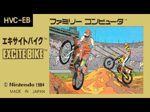 FC】エキサイトバイク クリア動画 エンディング レトロゲーム