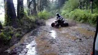 Yamaha Raptor 250R in the mud!