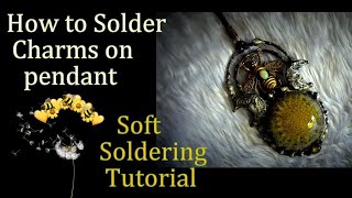 Soft Soldering BEE Pendant tutorial | Tiffany technique | Preserving Dandelions in Resin