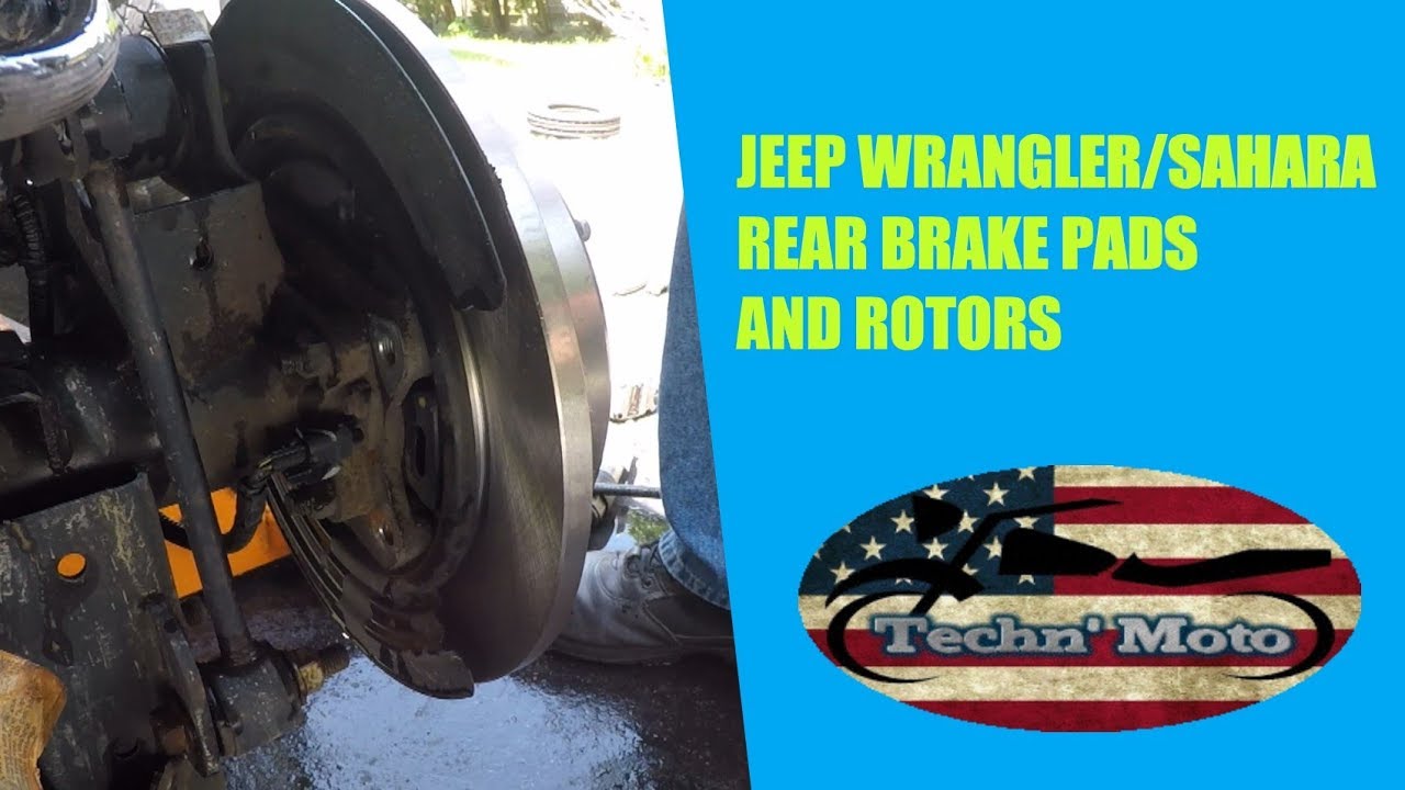 Rear Brake Pads and Rotors replaced 2016 Jeep Wrangler Part 1