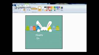 How to paint in computer| Microsoft paint tutorial | ms paint | | Easter Bunny with Eggs