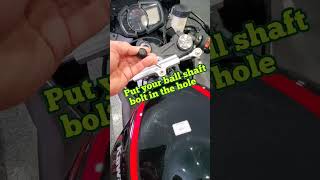 RAM ball mount on Sportbike Steering damper.  Part # In the description