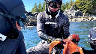 Hand Harvesting Octopus | Freediving Remote British Columbia