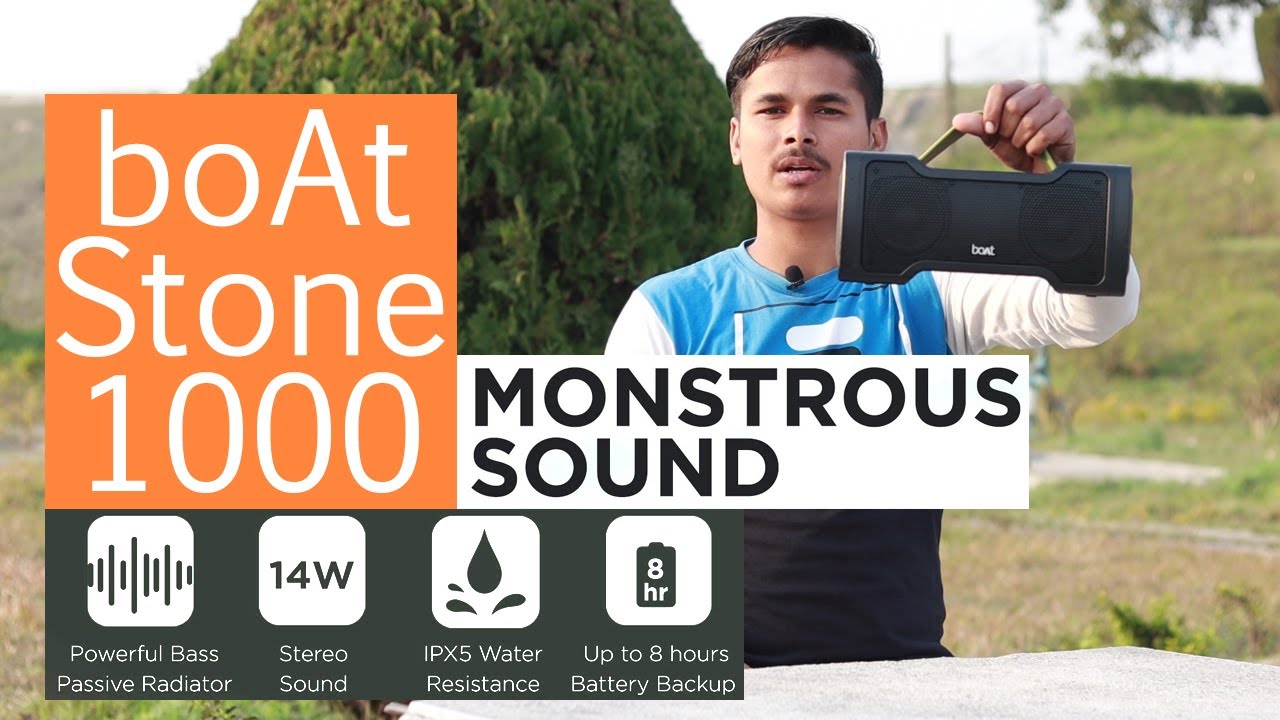 boat stone 1000 bluetooth speaker with monstrous sound