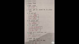 Electrostatics formulae for NEET/ JEE/Board Handwritten notes