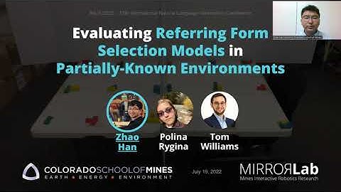 INLG 2022: Evaluating Referring Form Selection Models in Partially-Known Environments