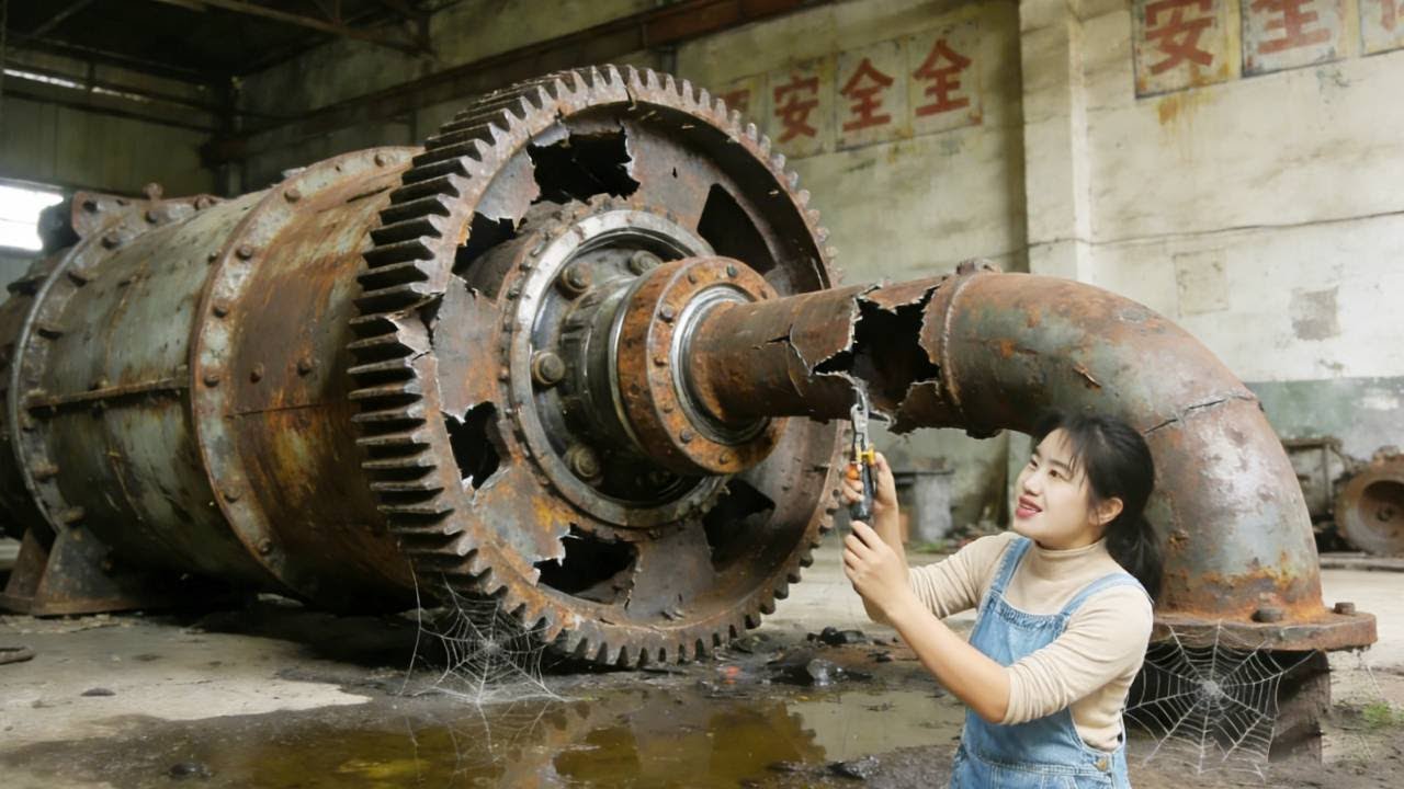 💡天才少女修复生锈坏掉的搅拌机配件，只用了七天让搅拌机系统更完美！