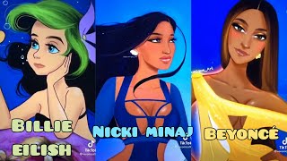 Celebrity as Disney Princess Tiktok compilation