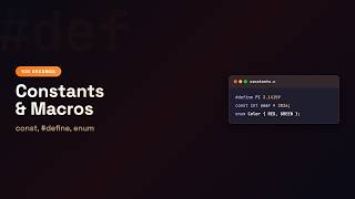 C in 100 Seconds: #define const enum — When to Use Each | Episode 14