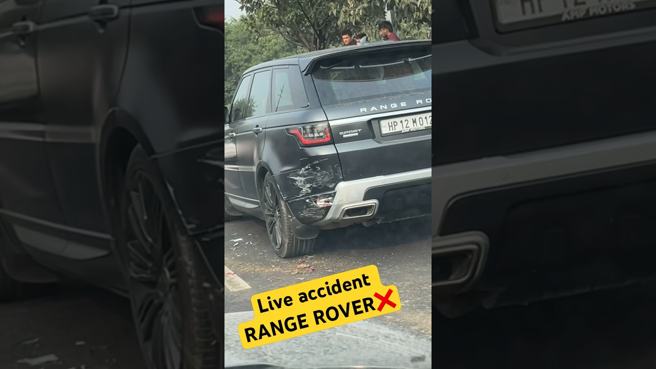 Live accident of range rover😢||