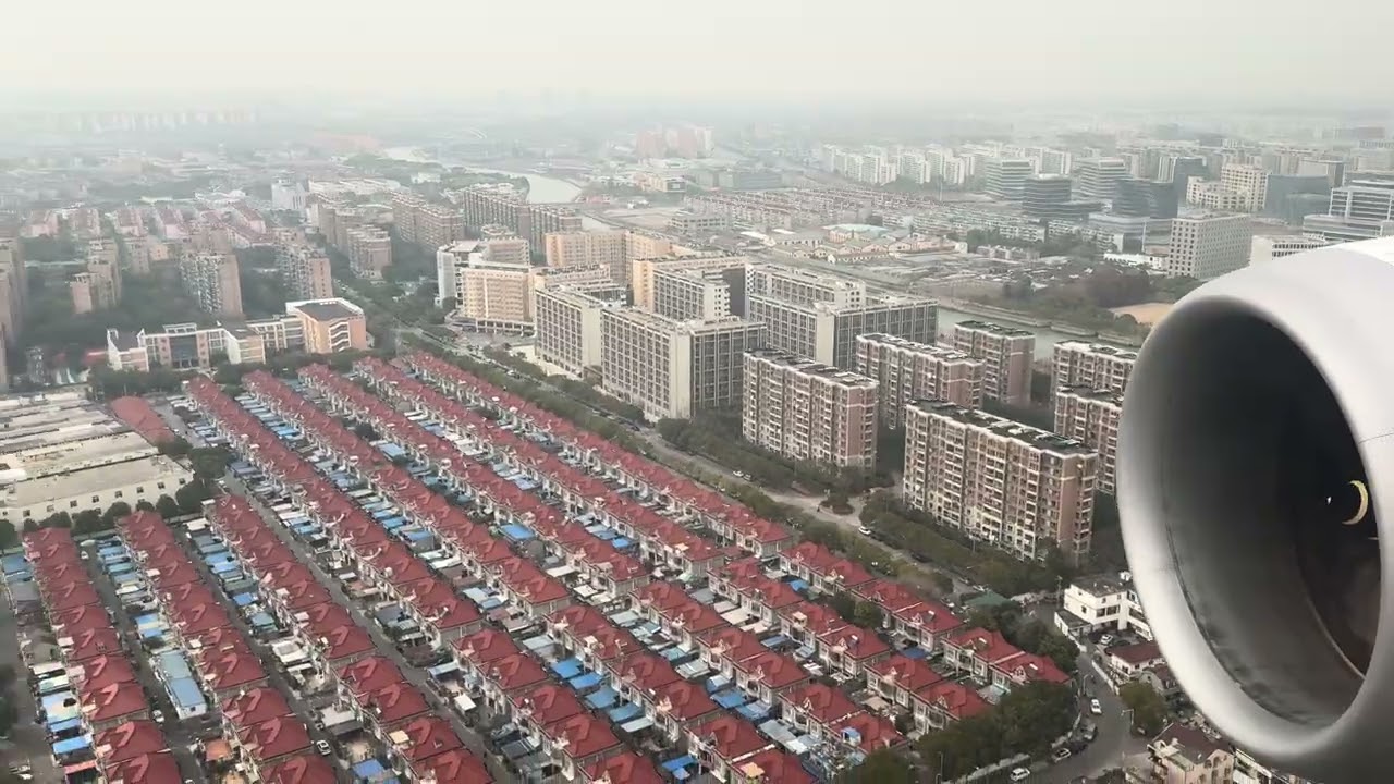 Landing Shanghai airport NH 969