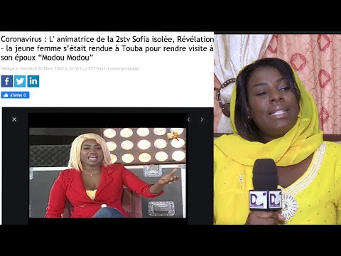 Sophia thiam Mme Mbacké réagi après la publication de Sunugal 24 sur l&39;affaire Coronavirus