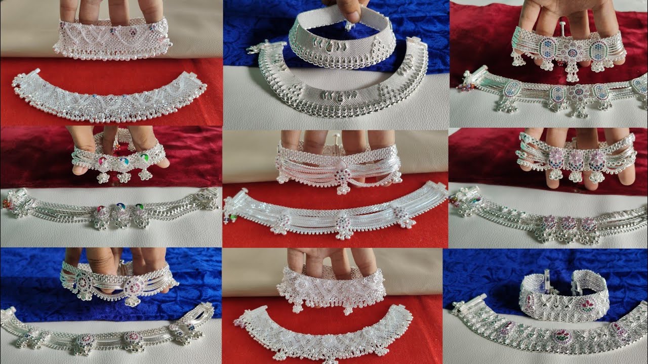 Latest silver bridal fancy Payal designs with weight & price // part 1 सबसे नया दुल्हन पायल डिज़ाइन 