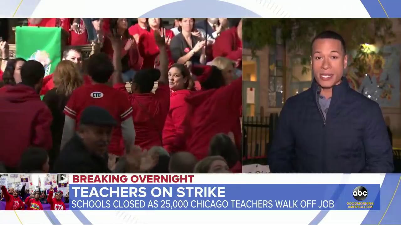 Teachers Go On Strike In Chicago - YouTube