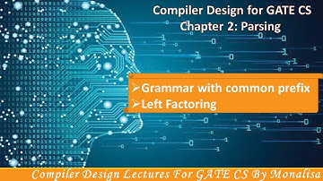 Ch 2.4:Left Factoring | Grammar with common prefix |Compiler Design Lectures for GATE CSE