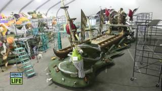 2017 Donate Life Rose Parade Float Time Lapse in 30 seconds