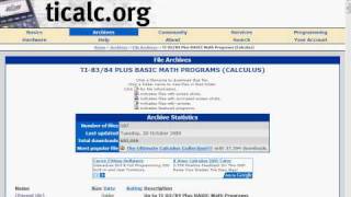 ticalc org (how to download programs for ti calculator)