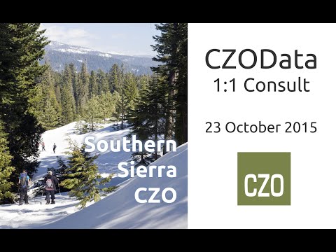 CZOData Consult with Southern Sierra CZO (2015-10-23)