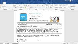 Wiskunde Taal Instaptoets