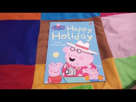 1 minute review of Peppa Pig Happy Holiday sticker activity book