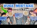 HUGE MISTAKE With 5 GOLD TOWERS Inside The High Limit Coin Pusher Jackpot WON MONEY ASMR